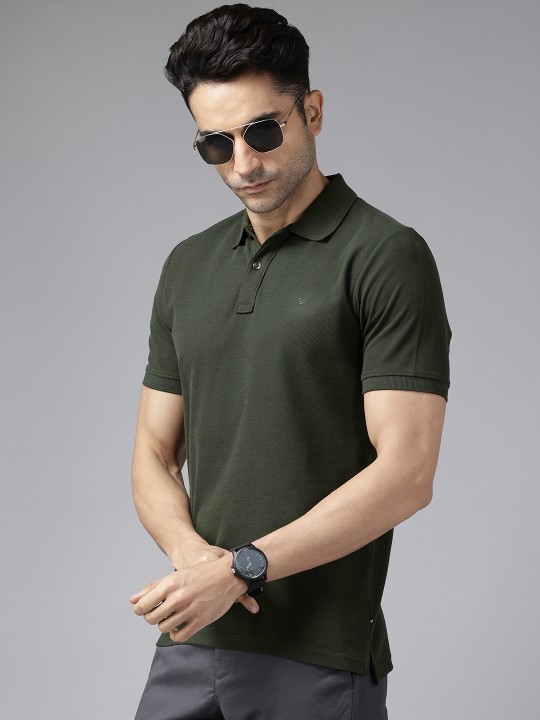 Polo Collar Pure Cotton Slim Fit T-shirt